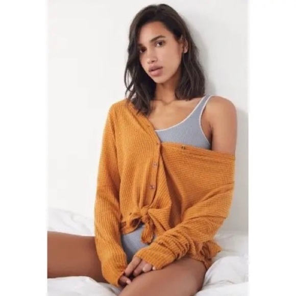 Urban Outfitters Tops - UO Urban Outfitters JoJo Waffle Knit Long Sleeve Top